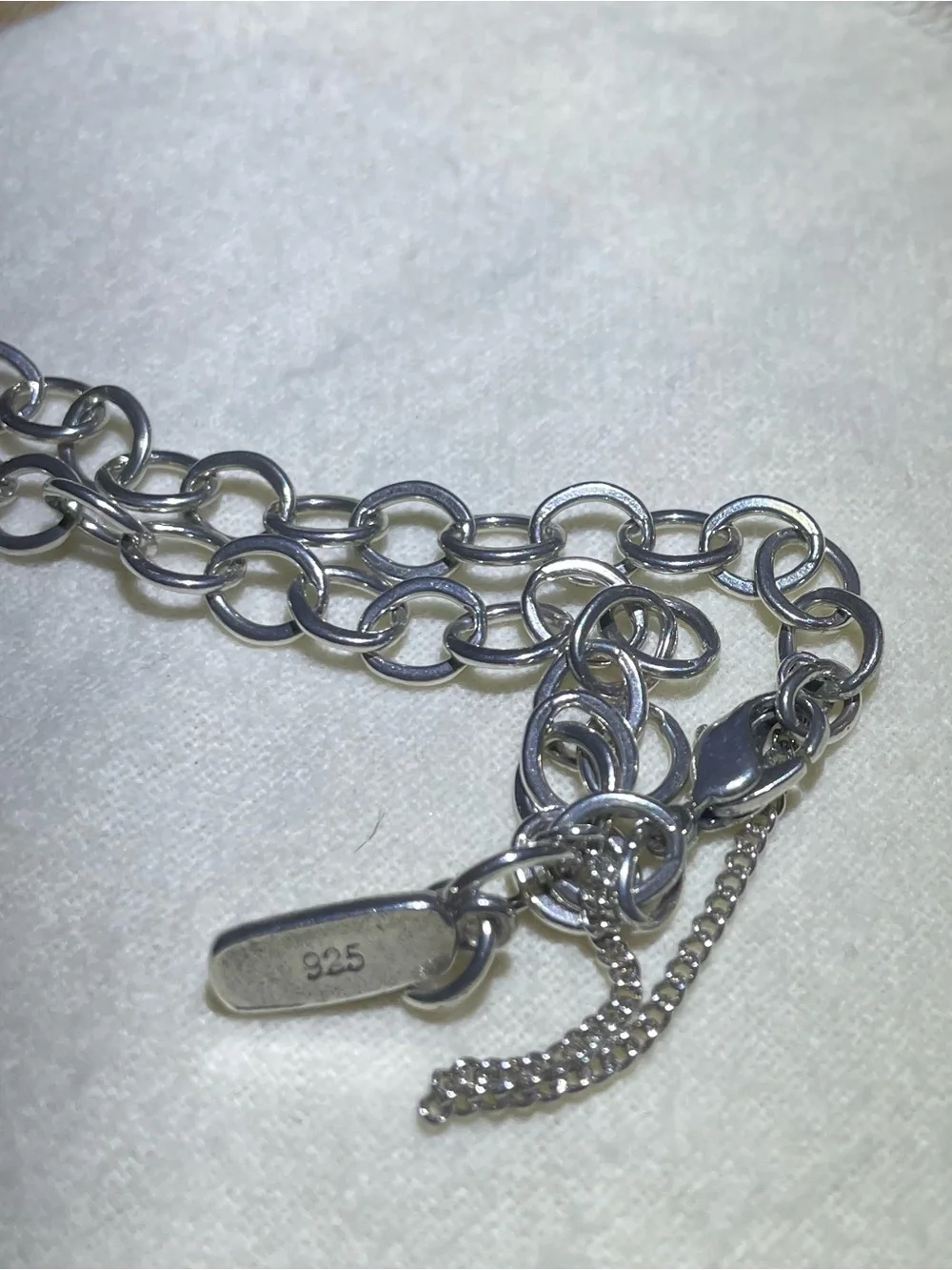 James Avery Silver Forged Link Charm Bracelet